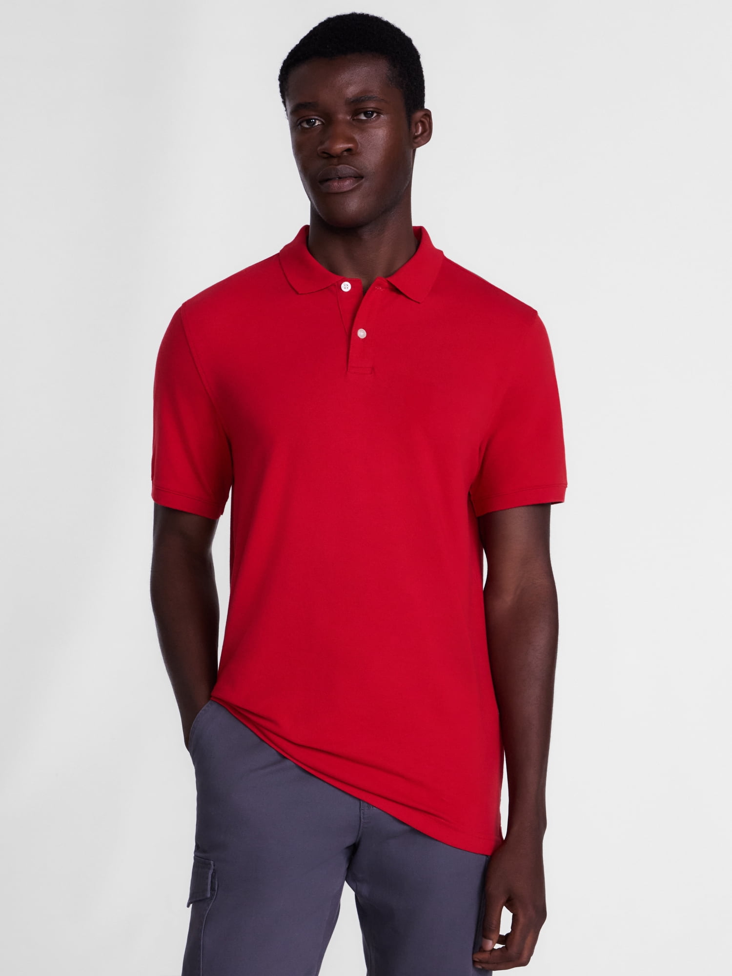 George Men's and Big and Tall Men's Pique Polo Shirt with Short Sleeves, Sizes XS-5XL, LT-3XLT