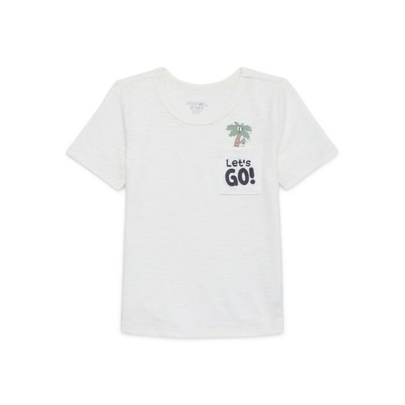 Garanimals Toddler Boy Short Sleeve Embroidered Pocket T-Shirt, Sizes 18M-5T