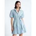 thumbnail image 1 of Free Assembly Women's and Women's Plus Cotton Mini Dress with Puff Sleeves, Sizes XS-4X, 1 of 5