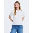 thumbnail image 1 of Free Assembly Women's Crewneck Tee with Puff Sleeves, XS-XXL, 1 of 6