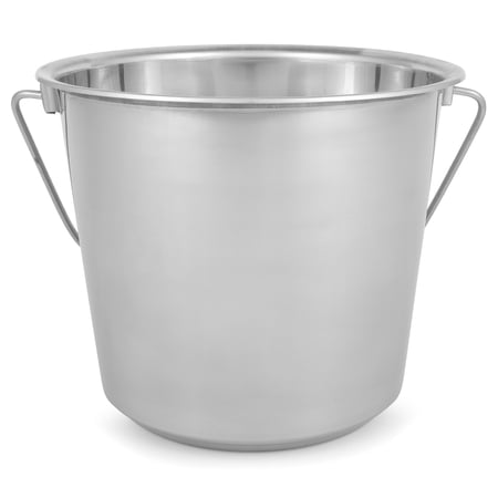 Jeffers Pet Multi-Purpose Stainless Steel Pail with Handle, 13 Quart – Rust Resistant, Durable, Dishwasher Safe Utility Bucket for Milk, Water, Feed, Livestock, Goats, Home, Garden, Outdoor, Dogs