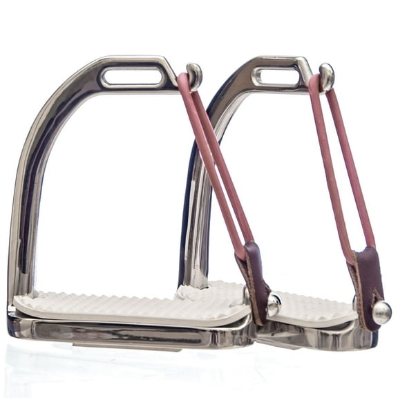 Jeffers Equine Peacock Stirrups for English Saddle, Stainless Steel Horse Riding Stirrups with Breakaway Design, Equestrian Gear, Saddle Accessories, Foot Support - 4 3/4" - Pair