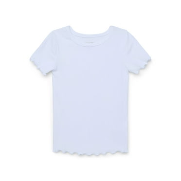 Garanimals Toddler Girl Short Sleeve Solid Rib T-Shirt, Sizes 18M-5T