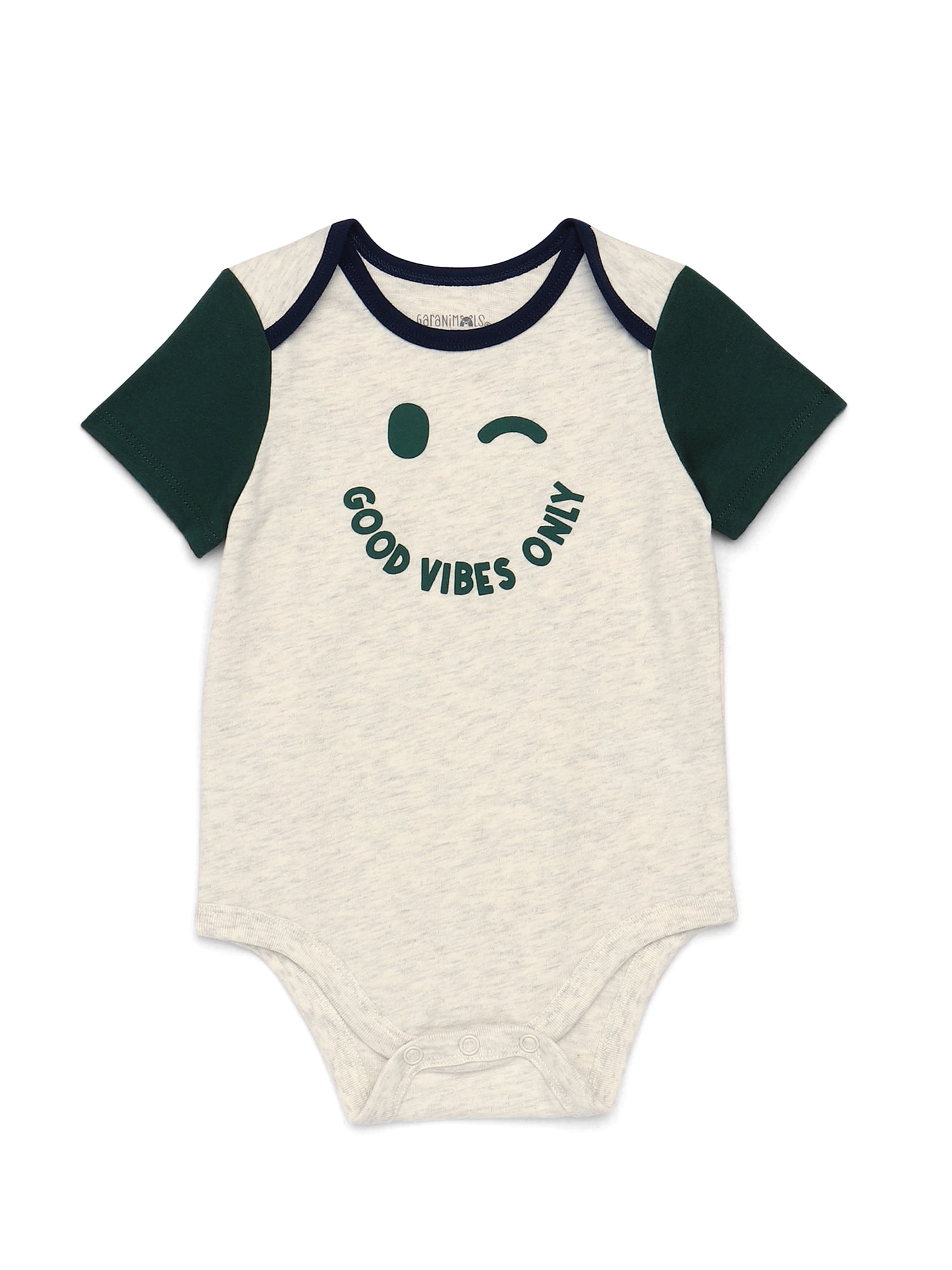 Garanimals Newborn Baby Boy, Girl & Unisex Cotton Short Sleeve Bodysuits, Sizes 0–24 Months, Single & 4-Pack