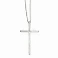 thumbnail image 1 of SS Rhodium-Plated CZ Brilliant Embers Cross Necklace in Sterling Silver, 1 of 2