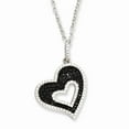 thumbnail image 1 of SS Rhodium-Plated CZ Brilliant Embers Heart Necklace in Sterling Silver, 1 of 2