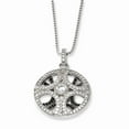 thumbnail image 1 of SS Rhodium-Plated CZ Brilliant Embers Necklace in Sterling Silver, 1 of 3