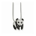 thumbnail image 1 of SS Rhodium-Plated CZ Brilliant Embers Panda Necklace in Sterling Silver, 1 of 2
