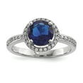 thumbnail image 1 of SS Rhodium-Plated White & Blue CZ Brilliant Embers Ring in Sterling Silver - Size 6, 1 of 3