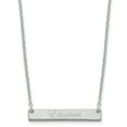 thumbnail image 1 of SS/Rhodium-plated Small Polished Edwardian Script Bar Necklace Q-XNA640SS, 1 of 3