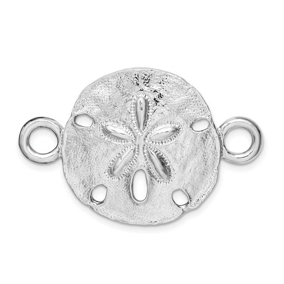 Finest Gold Sterling Silver Sanddollar Wire Connector - Size 7.25