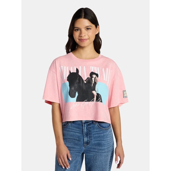 Shania Twain Women's Skimmer Tee with Short Sleeves, XXS-4X
