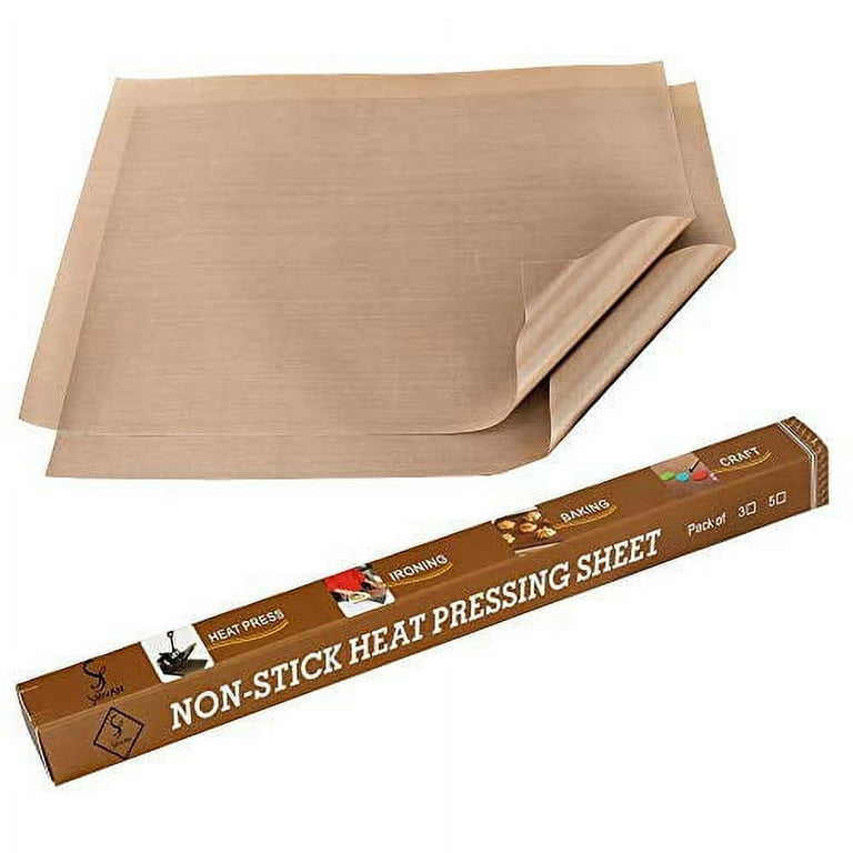 3 Pack PTFE Teflon Sheet for Heat Press Transfer Sheet Non Stick