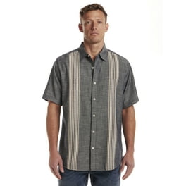 Frontier Threads Men's Short Sleeve Linen Like Stripe Frontier Threads Men's Short Sleeve Linen Like Stripe