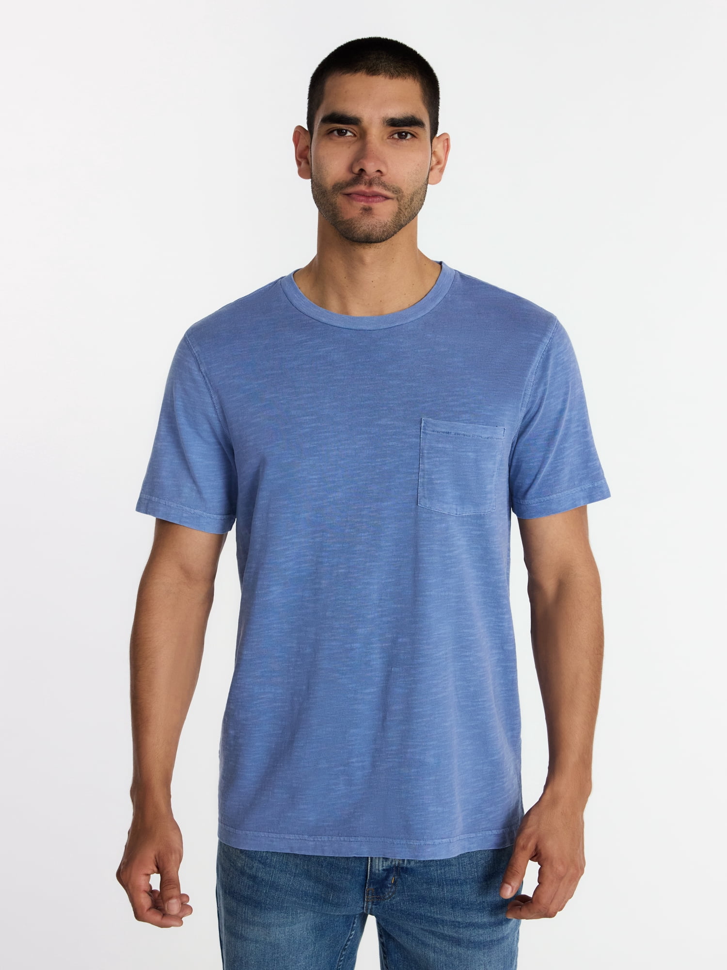 George Men's and Big Men's Slub Pocket Tee with Short Sleeves, Size XS-3XL