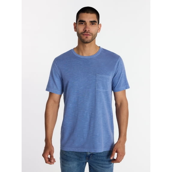 George Men's and Big Men's Slub Pocket Tee with Short Sleeves, Size XS-3XL