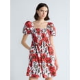 thumbnail image 1 of Free Assembly Women's and Women's Plus Puff Sleeve Peasant Mini Dress, Sizes XS to 4X, 1 of 5