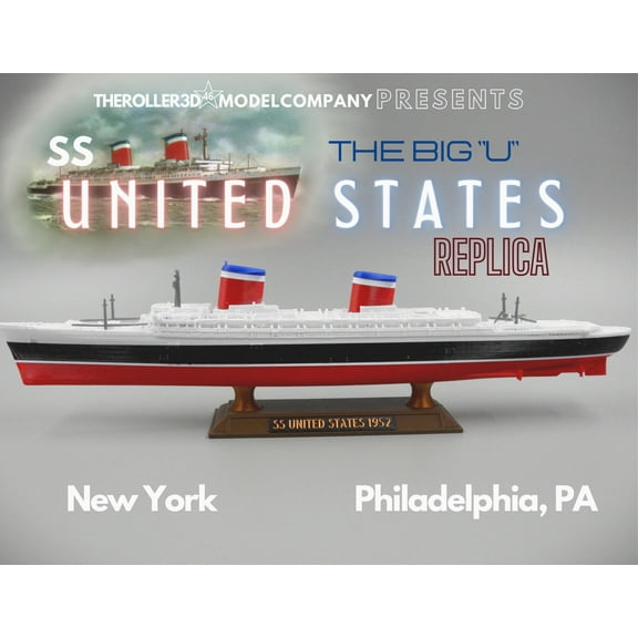 SS United States Model by THEROLLER3D 1 Foot in Length
