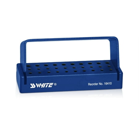 SS White 16410 Dental Organizational Bur Block 20FG 10RA Blue
