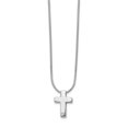 thumbnail image 1 of SS White Ice .01ct. Diamond Cross Necklace, 1 of 1
