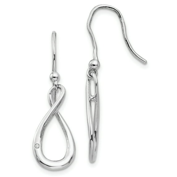 SS White Ice .01ct. Diamond Earrings