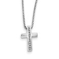 thumbnail image 1 of SS White Ice Diamond Cross Slide Pendant Necklace, 1 of 3
