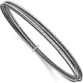thumbnail image 1 of SS and Ruthenium Plated Diamond-cut 10 layer Slip on Bangle, 1 of 5