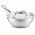 SS1 Series 1 Qt. Stainless Steel Saucier Pan with Aluminum-Clad Bottom ...