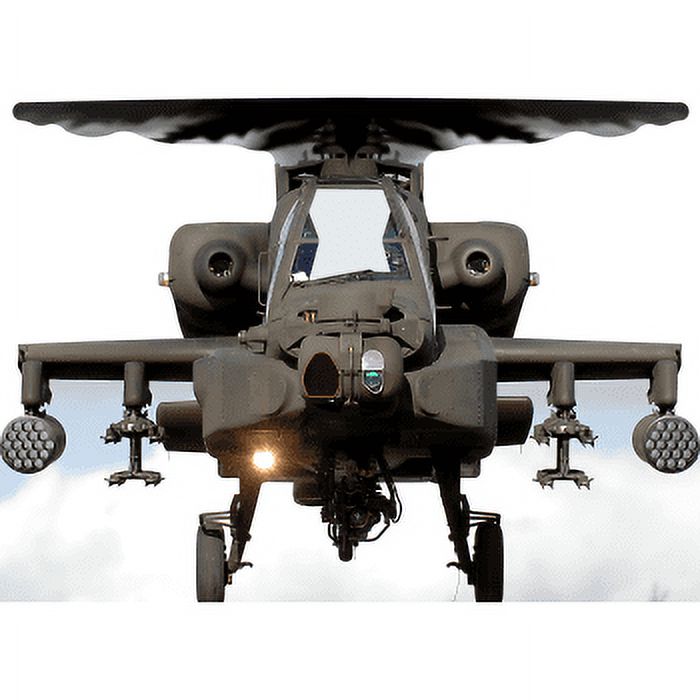 SS11088 Military Apache Attack Helicopter Chopper Stand In Cardboard