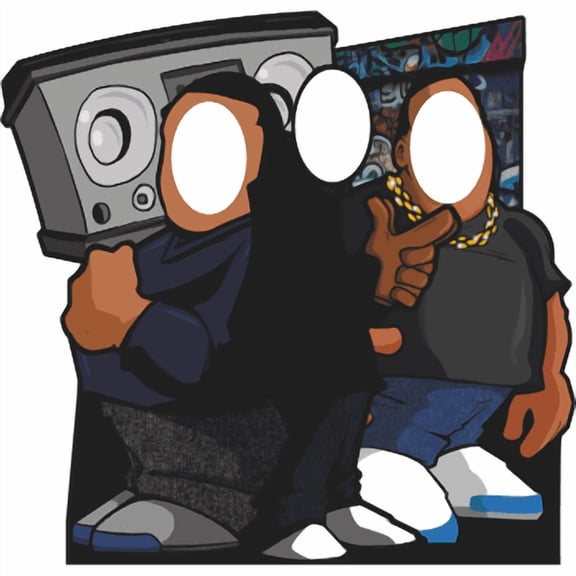 SS11102 Hip Hop Rap 90s Old School Boyz Outta Chambers Group Stand In Cardboard Cutout Standee Standup