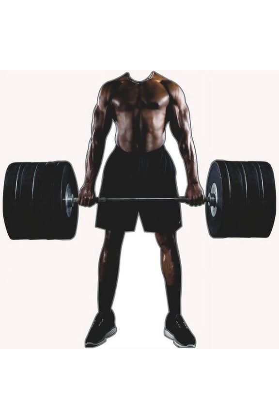 SS11115 Strong Swole Buff Man Deadlift Weight Lifting Stand In Cardboard Cutout Standee Standup