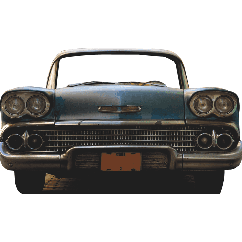 SS11118 Vintage Classic Low Rider Car Stand In Cardboard Cutout Standee Standup