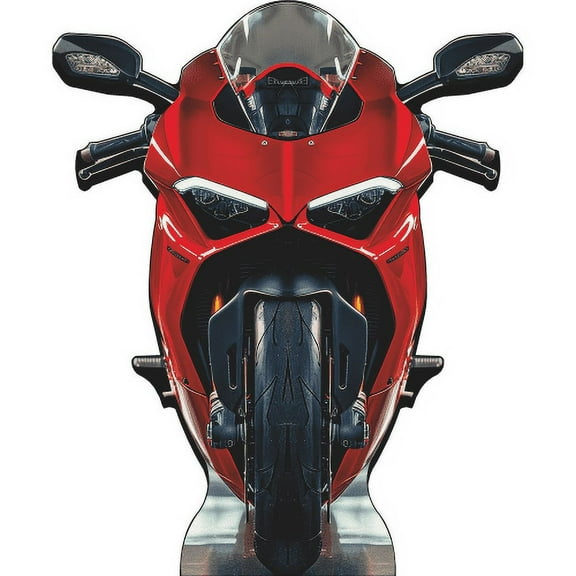 SS11125 Sports Bike Motorcycle Bike Biker Stand In Cardboard Cutout Standee Standup