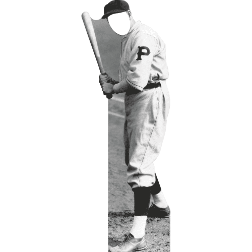 SS11128 Vintage 1900s Baseball Batter Stand In Cardboard Cutout Standee Standup