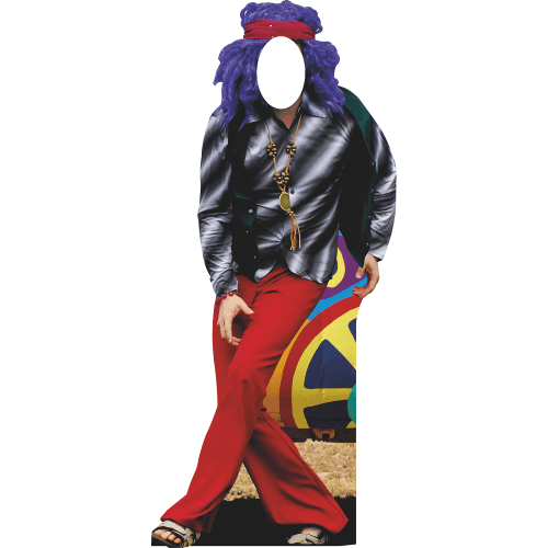 SS11135 Groovy 60s 70s Hippie Man Stand In Cardboard Cutout Standee Standup