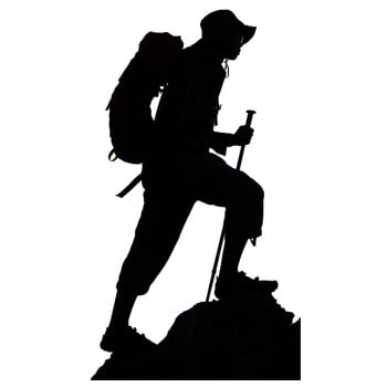 SS11159 Hiker Silhouette Cardboard Cutout Standee Standup