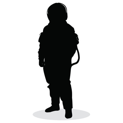 SS11177 Astronaut Silhouette Cardboard Cutout Standee Standup