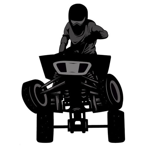 SS11201 Quad 4 Wheeler Wheelie Air Silhouette Cardboard Cutout Standee Standup