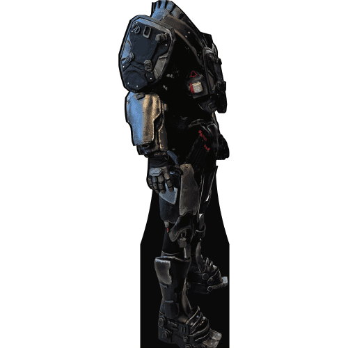 SS11259 Cyber Punk Cyborg Soldier Armor Man Stand In Cardboard Cutout Standee Standup