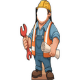 thumbnail image 1 of SS11331 Construction Worker Builder Bill Stand In Cardboard Cutout Standee Standup, 1 of 2