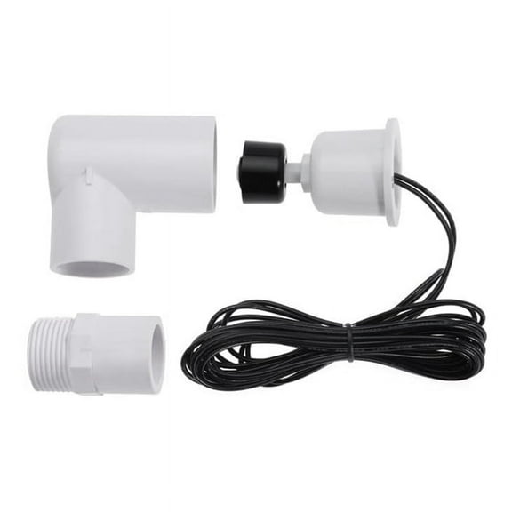 SS2 Float Switch L-Shape with 3/4 Inch Adaptor and 6Ft Wire Water Float Switch for HVAC Drain Pan Condensate Outlet