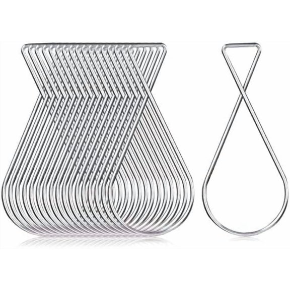 SS304 Ceiling Hooks 50 Pack - Rustproof Drop Ceiling Clips for Hanging Decor/Lights/Plants - Easy Install Grid Hooks for Home/Office/Wedding/Classroom - 10lb Capacity No Damage Hangers