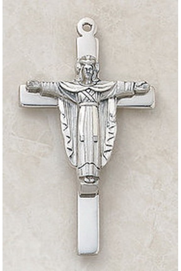 SS421 Sterling Silver Risen Corpus Crucifix