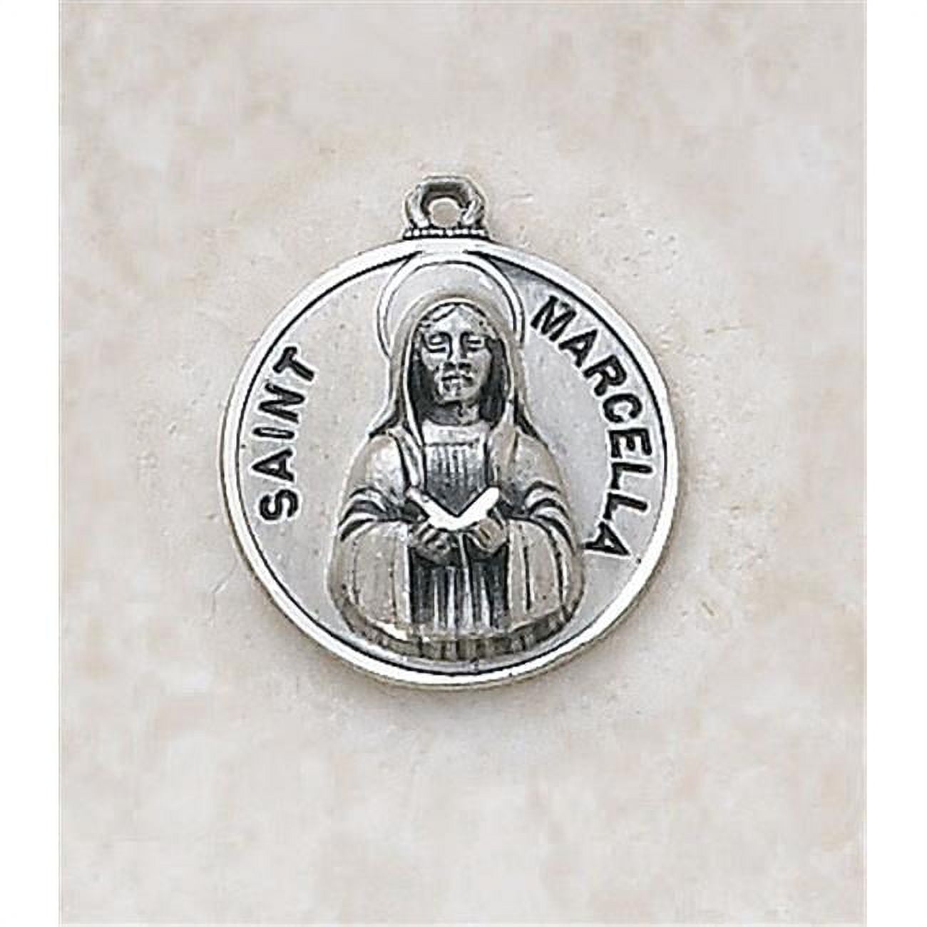 SS72938 Sterling Patron Saint Marcella Medal