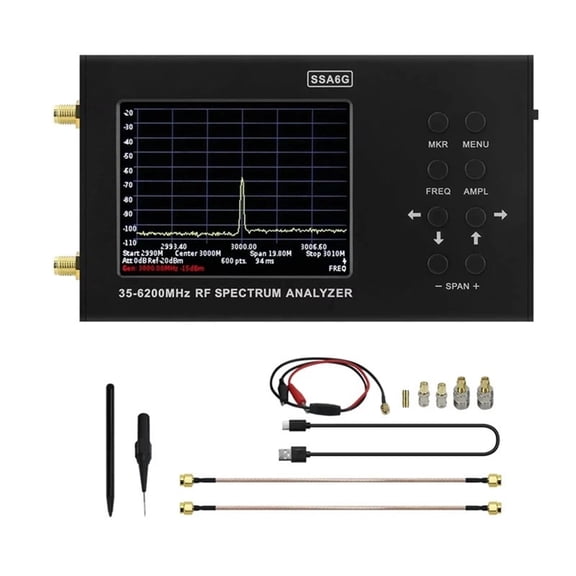 SSA6G Spectrum Analyzer 35Mhz-6200Mhz Multimeter Spectrum Explorer With Test Probe ,Widely Use