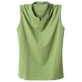 thumbnail image 1 of SSAAVKUY Deals Cotton Tank Tops for Men Solid Color Running Workout T Shirts Sleeveless Casual Button Down Comfy Gym Athletic Shirts Green 20, 1 of 5