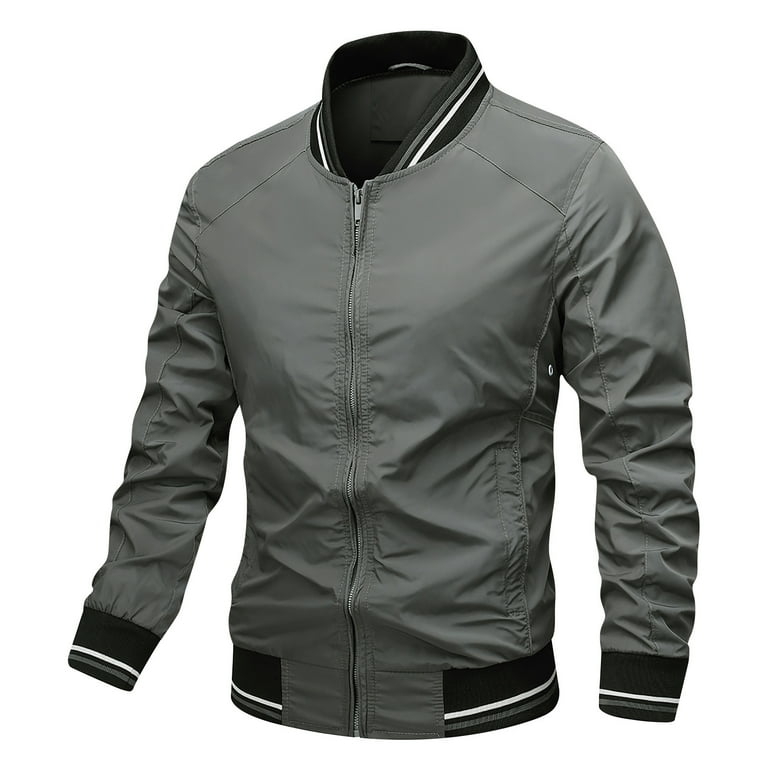 New British Fashion Stand Collar Leather Sleeve Baseball Men's Jacket New British Fashion Stand Collar Leather Sleeve Baseball Men's Jacket