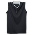 thumbnail image 1 of SSAAVKUY Deals Sleeveless Tank Tops for Men Big and Tall Gym Vest Stylish Henley Tee Summer Workout Bodybuilding T-Shirt Oversized Black 20, 1 of 6
