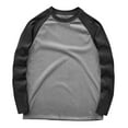 thumbnail image 1 of SSAAVKUY Deals Spring Fall Men's Patchwork Long Sleeve O-Neck Loose Streetwear Pullovers Casual Hoodies Sweatshirt Dark Gray 14, 1 of 3