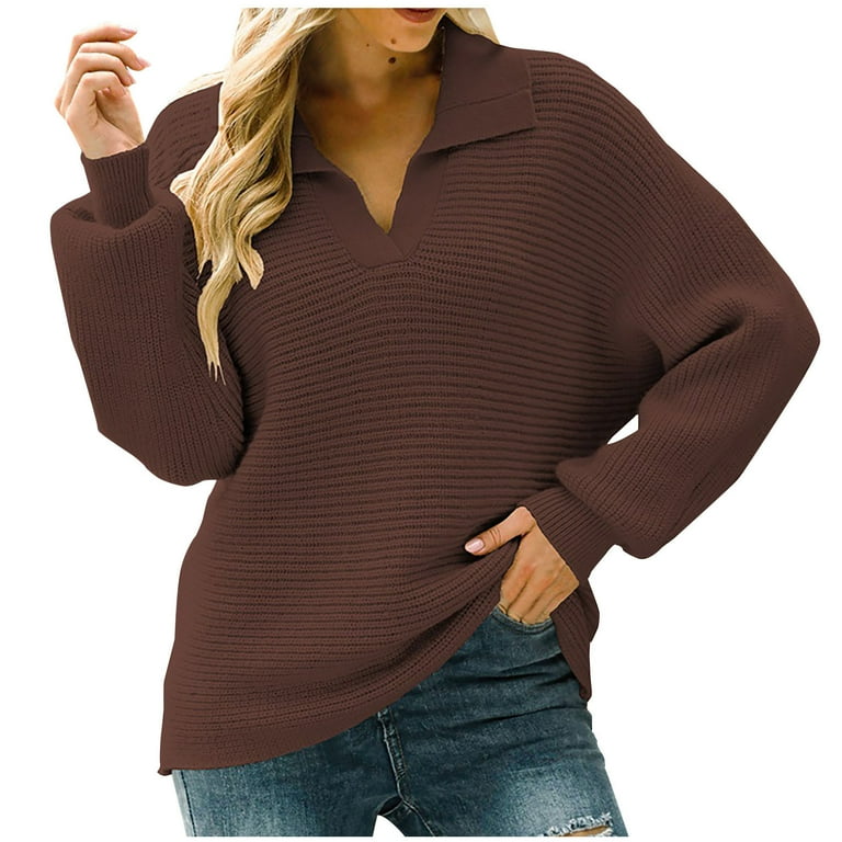 Elegant Solid Turndown Collar Tops Elegant Solid Turndown Collar Tops